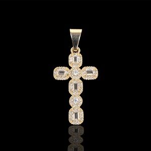 18 K Gold Filled Cross Pendant Necklace & Chain